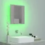 Armario de baño con espejo LED madera gris Sonoma 40x12x45 cm de , Tocadores de baño - Ref: Foro24-822834, Precio: 39,83 €, D...