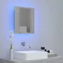 Armario de baño con espejo LED madera gris Sonoma 40x12x45 cm de , Tocadores de baño - Ref: Foro24-822834, Precio: 39,83 €, D...