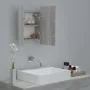 Armario de baño con espejo LED madera gris Sonoma 40x12x45 cm de , Tocadores de baño - Ref: Foro24-822834, Precio: 39,83 €, D...