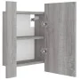 Armario de baño con espejo LED madera gris Sonoma 40x12x45 cm de , Tocadores de baño - Ref: Foro24-822834, Precio: 39,83 €, D...