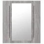 Armario de baño con espejo LED madera gris Sonoma 40x12x45 cm de , Tocadores de baño - Ref: Foro24-822834, Precio: 39,83 €, D...