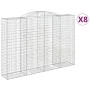 Cestas de gaviones 8 uds forma de arco hierro 300x50x200/220 cm by , Pots and planters - Ref: Foro24-3146797, Price: 1,00 €, ...