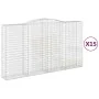 Cestas de gaviones 15 uds forma de arco hierro 400x50x220/240cm de , Maceteros y jardineras - Ref: Foro24-3147083, Precio: 3,...