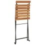Sillas cafetería plegables 8 uds acero y madera maciza de teca by , Garden chairs - Ref: Foro24-3152111, Price: 324,79 €, Dis...
