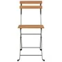 Sillas cafetería plegables 8 uds acero y madera maciza de teca by , Garden chairs - Ref: Foro24-3152111, Price: 324,79 €, Dis...