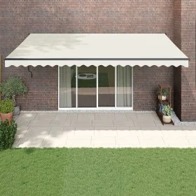 Toldo retráctil automático color crema 5x3 m by , Awnings - Ref: Foro24-3154505, Price: 459,93 €, Discount: %