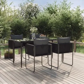 Juego de comedor para jardín 5 piezas negro by , Garden sets - Ref: Foro24-3156500, Price: 445,96 €, Discount: %