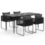 Juego de comedor para jardín 5 piezas negro de , Conjuntos de jardín - Ref: Foro24-3156500, Precio: 410,63 €, Descuento: %