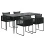 Juego de comedor para jardín 5 piezas negro de , Conjuntos de jardín - Ref: Foro24-3156500, Precio: 410,63 €, Descuento: %