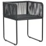 Juego de comedor para jardín 5 piezas negro de , Conjuntos de jardín - Ref: Foro24-3156500, Precio: 410,63 €, Descuento: %