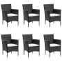 Juego de comedor de jardín 7 piezas con cojines negro von , Gartensets - Ref: Foro24-3156633, Preis: 481,30 €, Rabatt: %