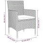 Juego de comedor para jardín 5 piezas con cojines gris y negro von , Gartensets - Ref: Foro24-3156604, Preis: 397,94 €, Rabat...