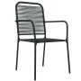 Juego de comedor jardín 5 pzas acero y cuerda de algodón negro von , Gartensets - Ref: Foro24-3156540, Preis: 332,35 €, Rabat...