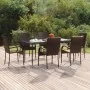 Juego de comedor de jardín 7 piezas ratán sintético marrón by , Garden sets - Ref: Foro24-3156673, Price: 408,60 €, Discount: %