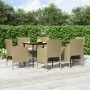 Juego de comedor de jardín 7 piezas con cojines beige y negro by , Garden sets - Ref: Foro24-3156625, Price: 531,20 €, Discou...