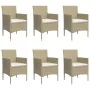 Juego de comedor de jardín 7 piezas con cojines beige y negro by , Garden sets - Ref: Foro24-3156625, Price: 531,20 €, Discou...