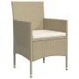 Juego de comedor de jardín 7 piezas con cojines beige y negro by , Garden sets - Ref: Foro24-3156625, Price: 531,20 €, Discou...
