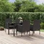 Set de muebles jardín 5 pzas con cojines ratán sintético negro by , Garden sets - Ref: Foro24-3156774, Price: 373,66 €, Disco...