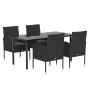 Set de muebles jardín 5 pzas con cojines ratán sintético negro by , Garden sets - Ref: Foro24-3156774, Price: 373,66 €, Disco...