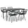 Juego de comedor de jardín 5 piezas ratán sintético negro de , Conjuntos de jardín - Ref: Foro24-3157855, Precio: 393,65 €, D...