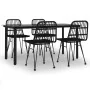 Juego de comedor de jardín 5 piezas ratán sintético negro von , Gartensets - Ref: Foro24-3157897, Preis: 411,00 €, Rabatt: %