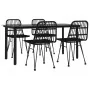 Juego de comedor de jardín 5 piezas ratán sintético negro von , Gartensets - Ref: Foro24-3157897, Preis: 411,00 €, Rabatt: %