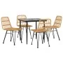 Juego de comedor de jardín 5 piezas ratán sintético de , Conjuntos de jardín - Ref: Foro24-3157874, Precio: 398,02 €, Descuen...