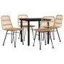 Juego de comedor de jardín 5 piezas ratán sintético de , Conjuntos de jardín - Ref: Foro24-3157888, Precio: 374,88 €, Descuen...