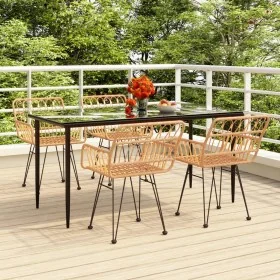 Juego de comedor de jardín 5 piezas ratán sintético by , Garden sets - Ref: Foro24-3157848, Price: 403,46 €, Discount: %