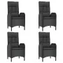 Set de muebles jardín 5 pzas con cojines ratán sintético negro von , Gartensets - Ref: Foro24-3185191, Preis: 696,44 €, Rabat...