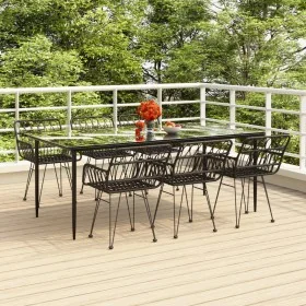 Juego de comedor de jardín 7 piezas ratán sintético negro von , Gartensets - Ref: Foro24-3157857, Preis: 625,23 €, Rabatt: %