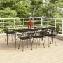 Juego de comedor de jardín 7 piezas ratán sintético negro de , Conjuntos de jardín - Ref: Foro24-3157857, Precio: 631,37 €, D...