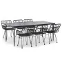 Juego de comedor de jardín 7 piezas ratán sintético negro de , Conjuntos de jardín - Ref: Foro24-3157857, Precio: 631,37 €, D...