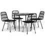 Juego de comedor de jardín 5 piezas ratán sintético negro von , Gartensets - Ref: Foro24-3157881, Preis: 378,22 €, Rabatt: %