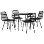 Juego de comedor de jardín 5 piezas ratán sintético negro von , Gartensets - Ref: Foro24-3157881, Preis: 378,22 €, Rabatt: %