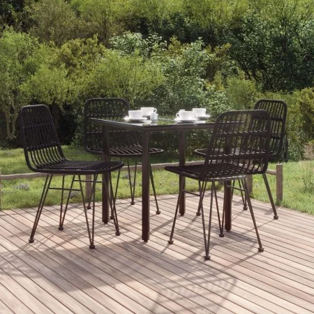 Juego de comedor de jardín 5 piezas ratán sintético negro von , Gartensets - Ref: Foro24-3157895, Preis: 356,03 €, Rabatt: %
