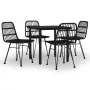 Juego de comedor de jardín 5 piezas ratán sintético negro von , Gartensets - Ref: Foro24-3157895, Preis: 356,03 €, Rabatt: %