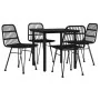 Juego de comedor de jardín 5 piezas ratán sintético negro von , Gartensets - Ref: Foro24-3157895, Preis: 356,03 €, Rabatt: %
