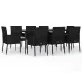 Set de comedor de jardín 9 pzas y cojines ratán sintético negro de , Conjuntos de jardín - Ref: Foro24-3185147, Precio: 681,2...