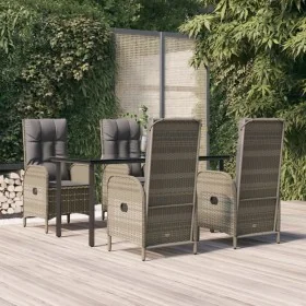 Set comedor jardín 5 pzas y cojines ratán sintético negro gris by , Garden sets - Ref: Foro24-3185201, Price: 740,04 €, Disco...