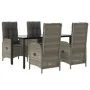 Set comedor jardín 5 pzas y cojines ratán sintético negro gris von , Gartensets - Ref: Foro24-3185201, Preis: 740,02 €, Rabat...