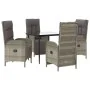 Set comedor jardín 5 pzas y cojines ratán sintético negro gris von , Gartensets - Ref: Foro24-3185185, Preis: 713,90 €, Rabat...
