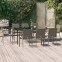 Set comedor jardín 9 pzas y cojines ratán sintético negro gris de , Conjuntos de jardín - Ref: Foro24-3185130, Precio: 669,14...