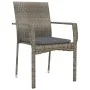 Set comedor jardín 9 pzas y cojines ratán sintético negro gris de , Conjuntos de jardín - Ref: Foro24-3185130, Precio: 669,14...