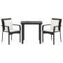 Set comedor de jardín 3 pzas con cojines ratán sintético negro von , Gartensets - Ref: Foro24-3185107, Preis: 189,68 €, Rabat...