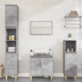 Set muebles de baño 2 piezas madera contrachapada gris hormigón von , Badezimmermöbel - Ref: Foro24-3185585, Preis: 172,26 €,...