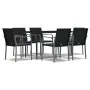 Juego comedor jardín 7 piezas y cojines ratán sintético y acero von , Gartensets - Ref: Foro24-3186944, Preis: 425,69 €, Raba...