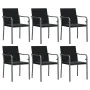 Juego comedor jardín 7 piezas y cojines ratán sintético y acero von , Gartensets - Ref: Foro24-3186944, Preis: 425,69 €, Raba...