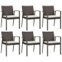 Juego comedor jardín 7 piezas y cojines ratán sintético y acero by , Garden sets - Ref: Foro24-3186978, Price: 531,25 €, Disc...