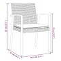 Juego comedor jardín 7 piezas y cojines ratán sintético y acero by , Garden sets - Ref: Foro24-3186978, Price: 531,25 €, Disc...